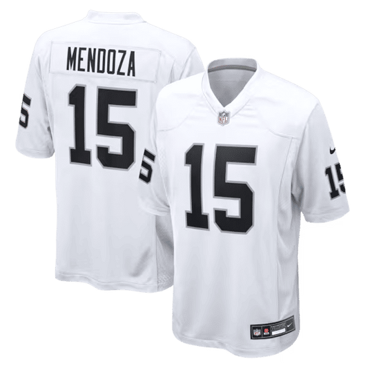 Maglia Las Vegas Raiders Fernando Mendoza Game Bianca - Mendoza 15 Numeri Neri