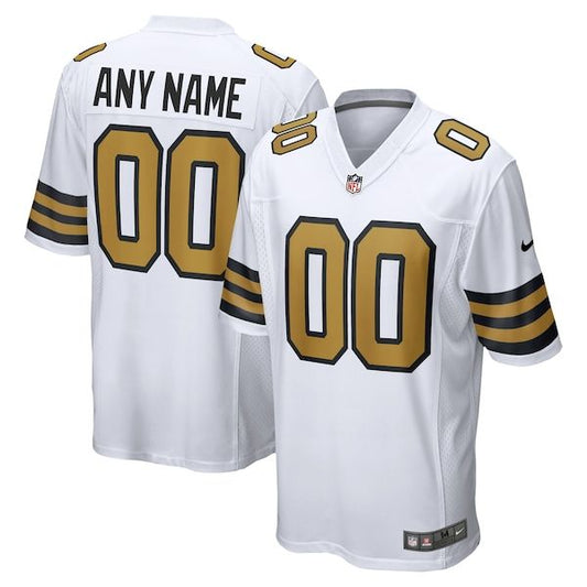 Camisa New Orleans Saints Alternate Game Personalizada Branca