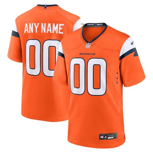 Denver Broncos Custom Game Jersey Orange